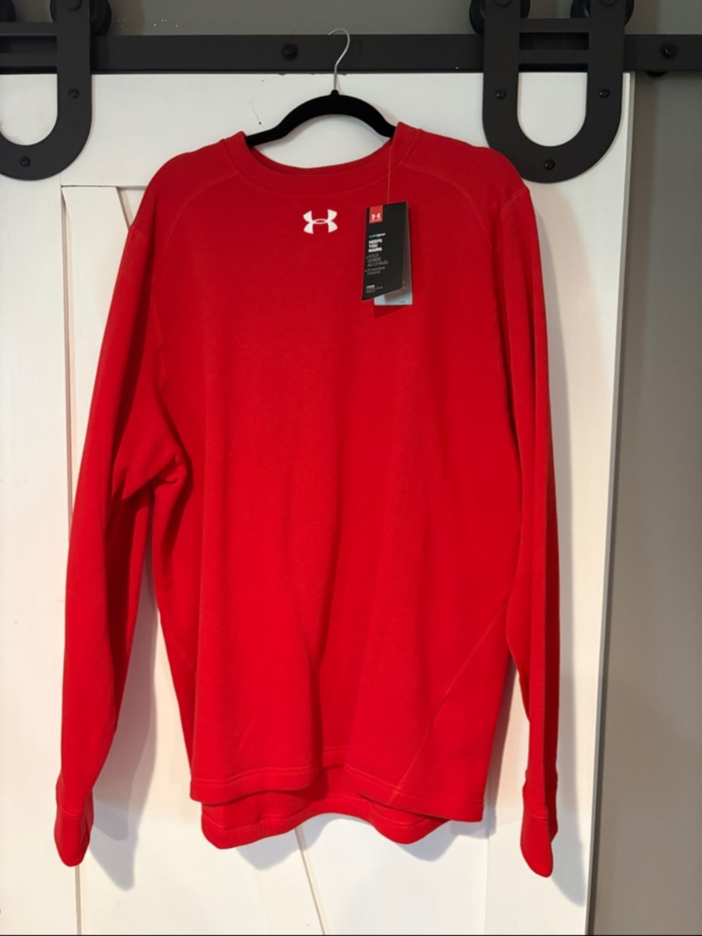 Under Armour Men’s cold gear Bright Red Crewneck Pullover